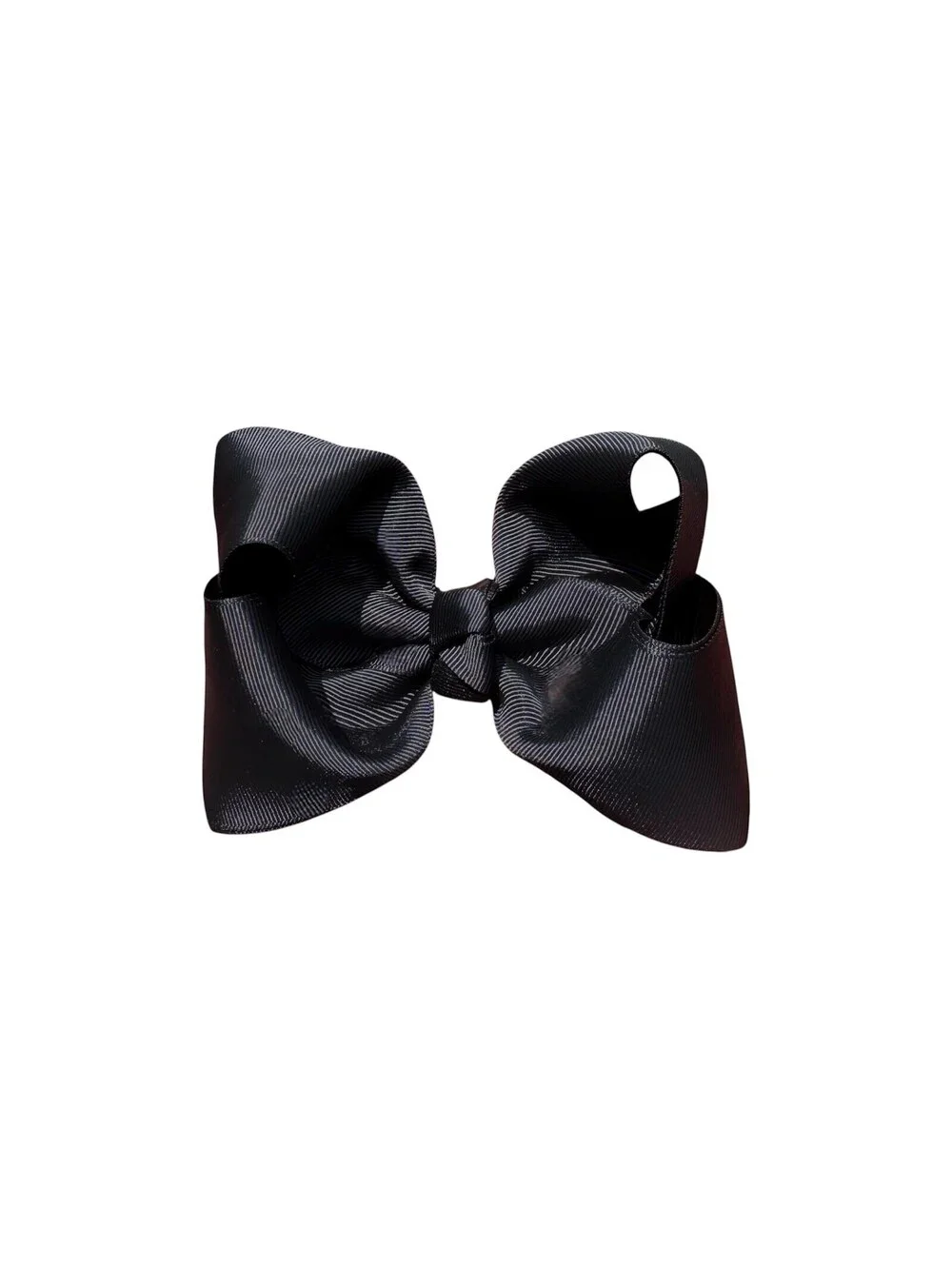 4 Inch Black Boutique Hair Bow Accessory | Handmade Bow
